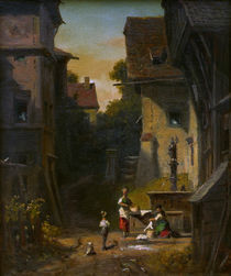 Spitzweg / At the City Well /  c. 1865 by klassik art