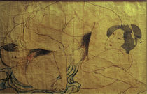 Hokusai, Erotische Szene von klassik art