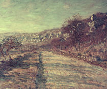 Monet / Road to La Roche-Guyon, Painting by klassik art