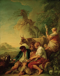 F.Boucher, Hirten mit Vieh in Landschaft von klassik art