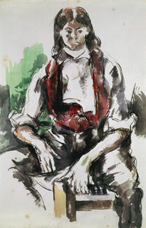 Cézanne / Young man with Red Vest by klassik art
