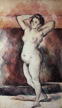 Cézanne / Standing nude / Watercolour by klassik art