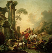 F.Boucher, Rest by the Fountain / / Ptg. by klassik art