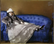 Manet / Madame Manet on Blue Sofa by klassik art