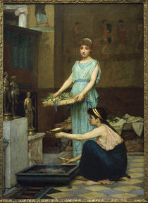 J.W.Waterhouse, Die Hausgötter, 1880 von klassik art