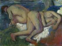 Degas / Two Women Bathing / Pastel by klassik art