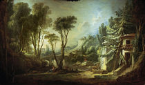 F.Boucher, Pastoral Landscape / Ptg./1741 by klassik art