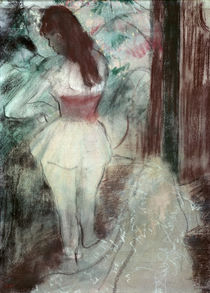 Dancer Getting Dressed / E. Degas / Pastel c.1889 by klassik art