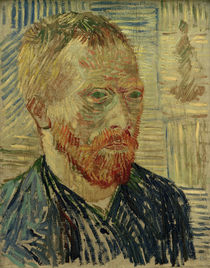 V. van Gogh, Self portrait a. woodcut by klassik art