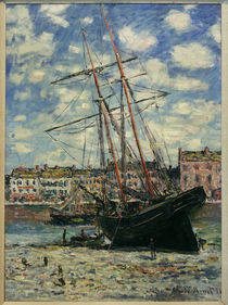 Monet, Auf Kiel gelegtes Schiff von klassik art