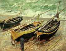 Monet / Three fishing boats / 1885 by klassik art