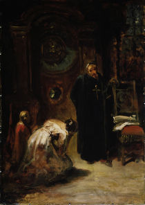 Spitzweg / Confession / Painting, c. 1875 by klassik art