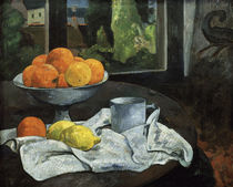 Gauguin, Oranges et citrons avec vue... von klassik art