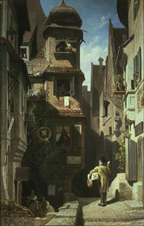 Spitzweg / Postman in Rosenthal /  c. 1859 by klassik art