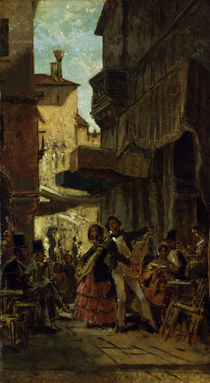 Spitzweg / Italian Street Singers / 1855 by klassik art