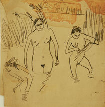 E.L.Kirchner / Bathers at Moritzb. Lake by klassik art