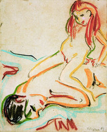 E.L.Kirchner, Liegender nackter Mann... von klassik art