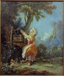F.Boucher, Little Bird Catcher / Paint. by klassik art
