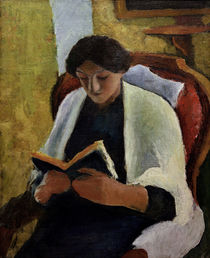 A.Macke, Lesende Frau im roten Sessel. by klassik art