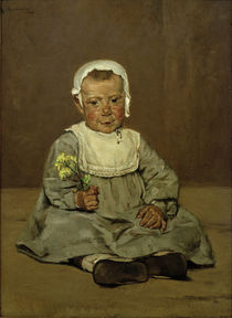 M.Liebermann, Sitzendes Kind mit Blume von klassik art