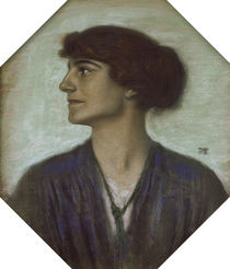 F. v. Stuck, Portrait of a lady / painting by klassik art