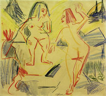 E.L.Kirchner, Badende in Felsen von klassik art