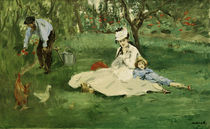 Die Familie Monet im Garten / E.Manet von klassik art