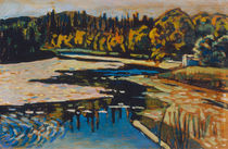 W.Kandinsky, The River in Autumn by klassik art