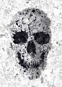 Doodle Skull von Ali GULEC