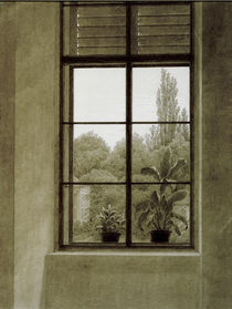 C.D.Friedrich, Fenster mit Parkpartie von klassik art