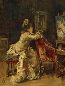 Waiting or The Studio / A. Stevens / Painting, c.1870/75 by klassik art