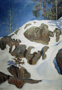 A.Gallen-Kallela, Schneebedeckte Felsen von klassik art