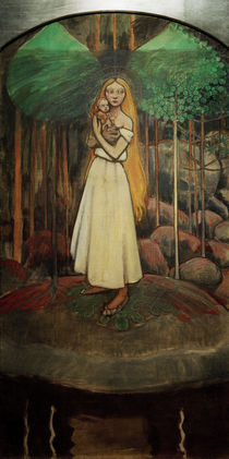 Akseli Gallen-Kallela, Marjatta and the Christ Child by klassik art