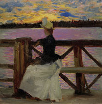 Maria Gallén on the Bridge / Painting by klassik art