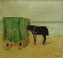 M.Liebermann, "Green bathing cart" / painting by klassik art