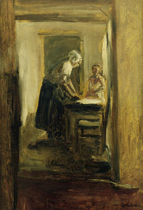 Liebermann / Ironing Woman / Painting by klassik art