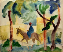 A.Macke / Man Riding on a Donkey by klassik art