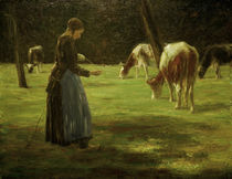 Liebermann / Cow maid / 1890/98 by klassik art