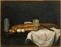 Cezanne / Still life w. bread and eggs/1865 by klassik art