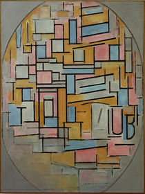 Mondrian / Komp. Oval Farbflächen 2/1914 von klassik art