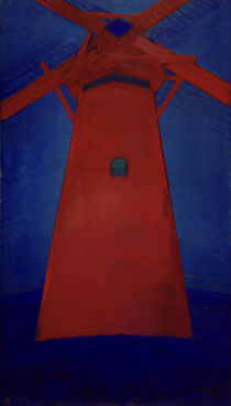 Piet Mondrian, Rote Mühle in Domburg von klassik art