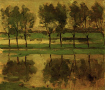 Piet Mondrian, Weidenbäume mit Sonne von klassik art