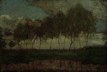 P.Mondrian, The Gein: Trees By The Water by klassik art