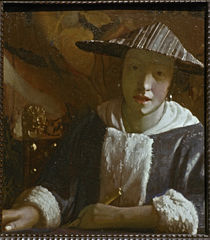 Vermeer / Girl with flute /  c. 1665/70 by klassik art
