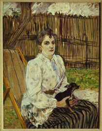 Toulouse-Lautrec, Frau mit Hund von klassik art