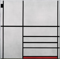 Mondrian / Komp. Weiß Schwarz Rot/1936 von klassik art