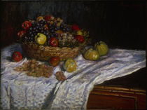 Monet / Still life with grapes & apples by klassik art