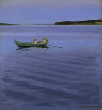 H. Slott-Møller, Bootspartie am idyllischen See von klassik art