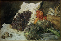 M. Slevogt, Stillleben mit Weintrauben und Artischocken von klassik art