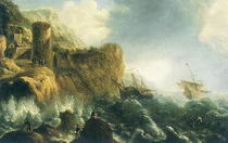 J.Peeters, Shipwreck on Rocky Coast by klassik art